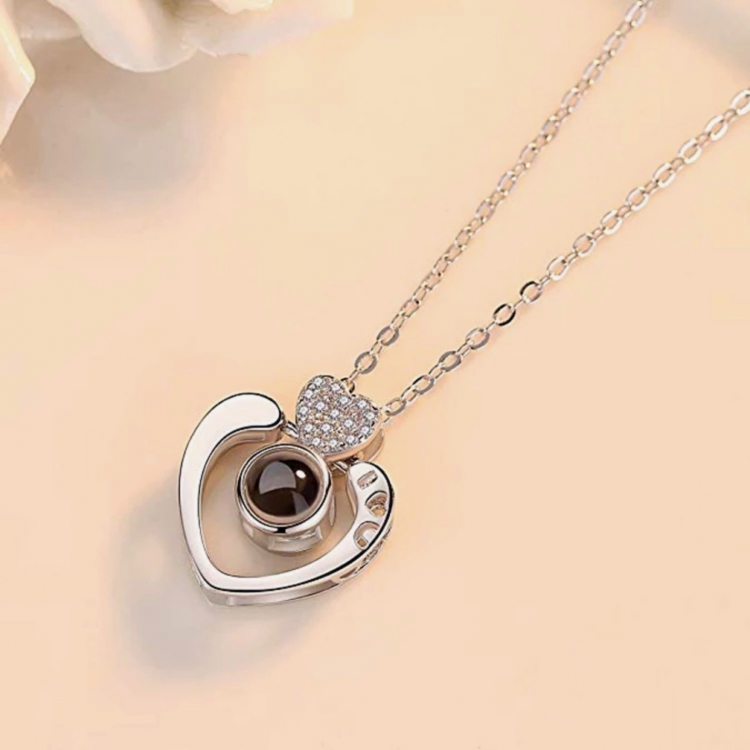 Heart Neckless Silver Color